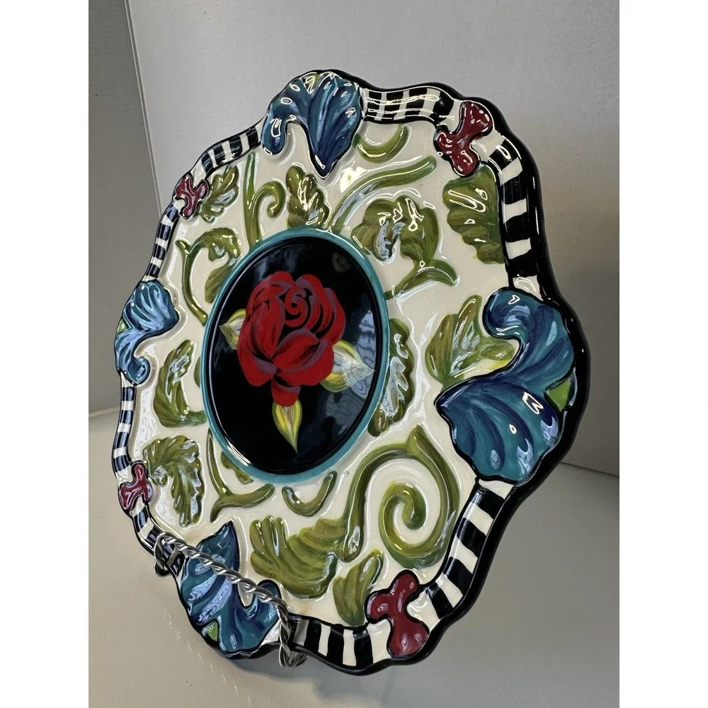 Certified International Salad Plate Classic Rose by Joyce Shelton 8.5